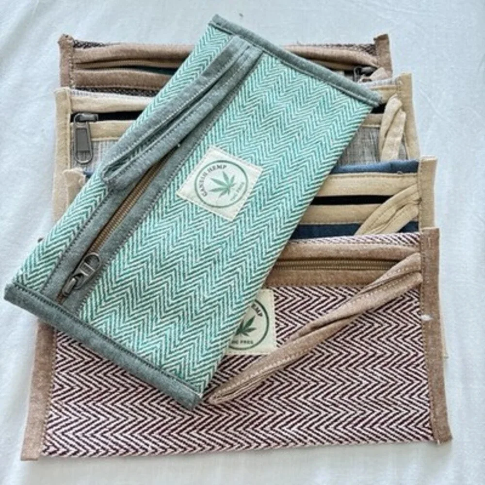Nepal Hemp Pouch | Natural Eco-Friendly Small Storage Bag |‎ Boho Travel Wallet